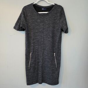 GAP Short Sleeve Sweater Dress. Small. Heathered Gray Normalcore Twee Y2k Vibe